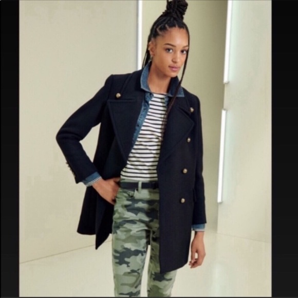 NWT Nili Lotan x Target Black Double Breasted Pea Coat - Picture 1 of 8